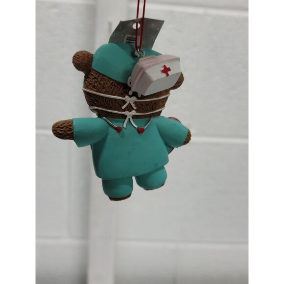 Nurse Bear and Prescription Pad Ornament - Picture 3 of 5